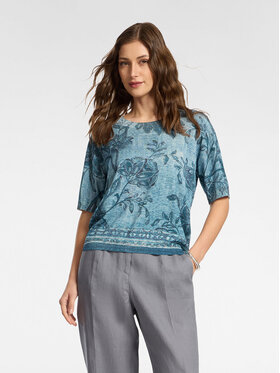 Elena Mirò Elena Mirò T-Shirt M608Z000757N0S3 Niebieski Regular Fit