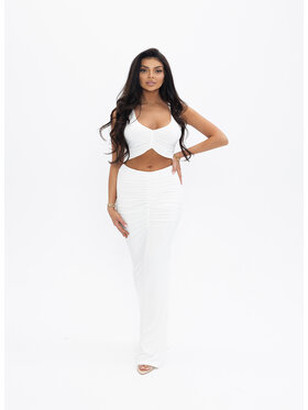 Love Saints Love Saints Sukienka dzianinowa L26LF-SU-K04 Biały Slim Fit