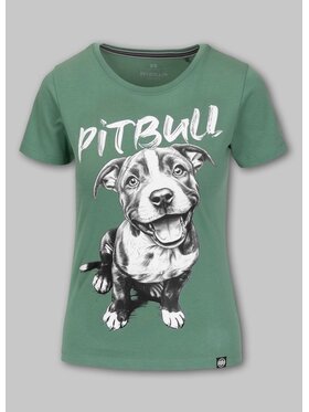 PITBULL PITBULL T-Shirt Koszulka damska PUPPY II XS Zielony Regular Fit
