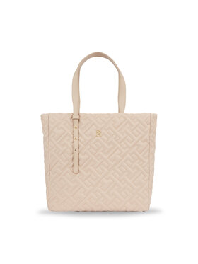 Tommy Hilfiger Tommy Hilfiger Kabelka Th Soft Nylon Tote Mono AW0AW15247 Béžová