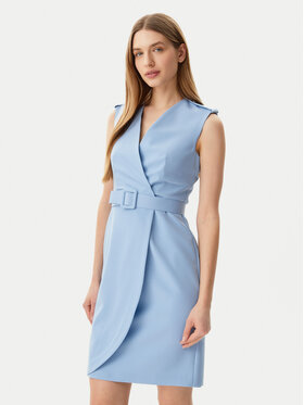 ARTIGLI ARTIGLI Sukienka koktajlowa ACAB000846 Błękitny Slim Fit