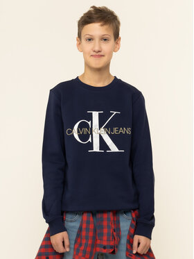 Calvin Klein Jeans Calvin Klein Jeans Bluza Monogram Logo IU0IU00069 Granatowy Regular Fit