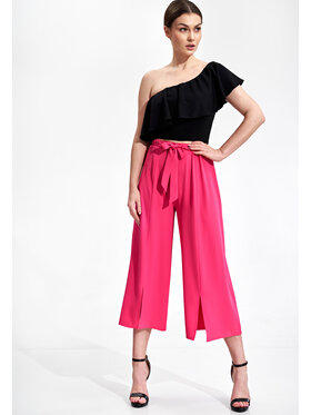 FIGL FIGL Dámské kalhoty M860 Růžová Regular Fit