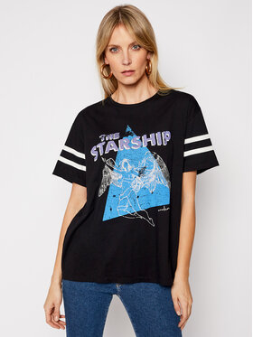 One Teaspoon One Teaspoon Majica Starship Boyfriend Sports Stripe Tee 23896 Črna Boyfriend Fit