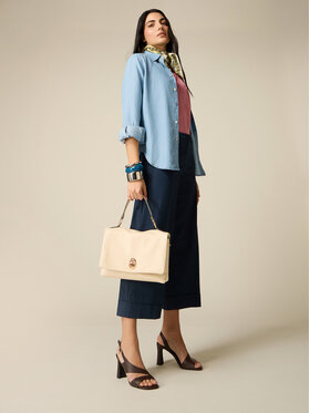 Oltre Oltre Pantaloni di tessuto P02BR009295N034 Blu Baggy Fit