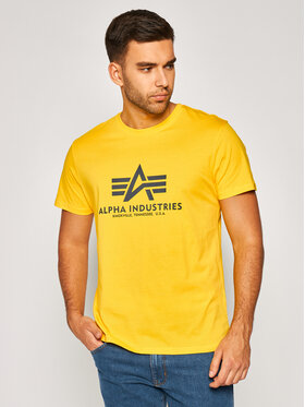 Alpha Industries Alpha Industries Tričko Basic 100501 Žltá Regular Fit