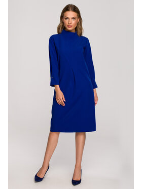 Stylove Stylove Koktejlové šaty S318 Modrá Regular Fit