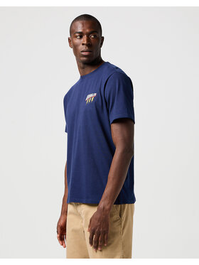 Wrangler Wrangler T-Shirt SMALL GRAPHIC TEE Niebieski Regular Fit