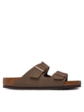 Birkenstock Birkenstock Klapki Arizona Birko-Flor nubuk 151181 Brązowy