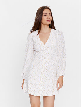 Glamorous Glamorous Vsakodnevna obleka TM0157A Bela Regular Fit