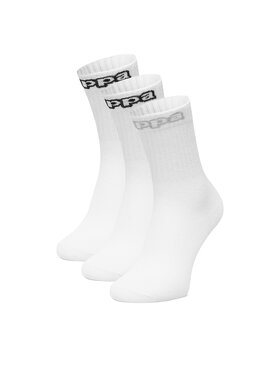 Kappa Kappa Dolge nogavice CEO_KR_KAPPA_DZ004_W_AW25 Bela