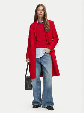 Tommy Hilfiger Tommy Hilfiger Вълнено палто Classic WW0WW51106 Червен Regular Fit