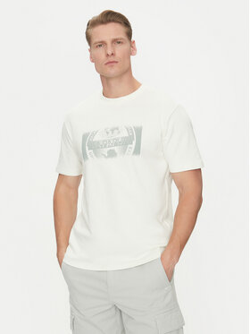 Napapijri Napapijri T-Shirt S-Vanni NP0A4IEA Bílá Regular Fit