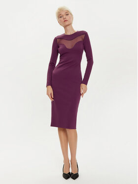 PINKO PINKO Коктейльна сукня 103844 A208 Бордовий Slim Fit