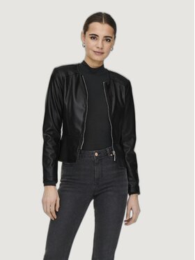 ONLY ONLY Παλτό Onlsaramy Faux Leather Cc Otw Μαύρο To Fit