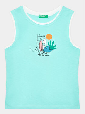 United Colors Of Benetton United Colors Of Benetton Top 3Z01GH00O Blu Regular Fit