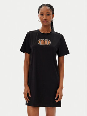 MET MET Sukienka codzienna M10 306AB Czarny Slim Fit