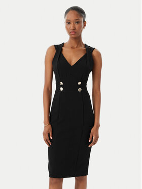 Rinascimento Rinascimento Cocktail obleka CFC0019924002 Črna Regular Fit