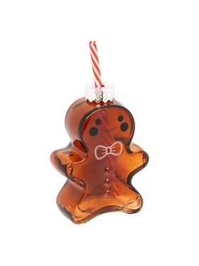 MIAhome MIAhome Kubek szklany Gingerbread, ze słomką, 280 ml Brązowy