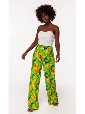 Luisia Luisia Spodnie damskie LIVIA Zielony Regular Fit