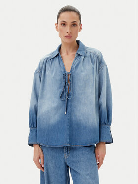 PINKO PINKO Bluse 104630 A2DT Blau Relaxed Fit