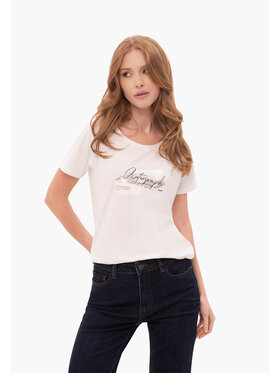 Volcano Volcano T-Shirt T-NOTE Biały Regular Fit