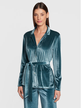 Etam Etam Koszulka piżamowa Velvety 6537095 Zielony Regular Fit