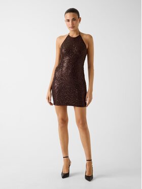 Guess Guess Každodenní šaty 180135 Hnědá Classic Fit