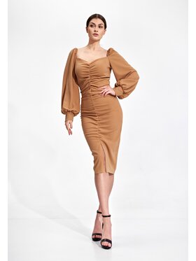FIGL FIGLFIGL Vestito M871 Beige Slim Fit