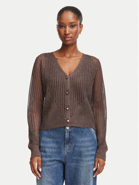 Morgan Morgan Cardigan 242-MAGATHE Marrone scuro Regular Fit