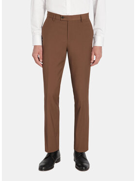 Pako Lorente Pako Lorente Spodnie garniturowe P25WF-6G-003 Brązowy Slim Fit