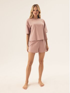 Esotiq Esotiq Bluzka 42493 Różowy Regular Fit