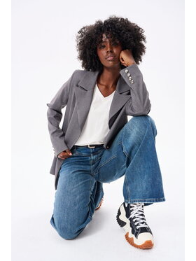 blue shadow blue shadow Marynarka Vida Szary Regular Fit