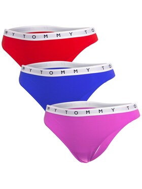 Tommy Hilfiger Tommy Hilfiger Stringi 3P THONG UW0UW02521 Kolorowy