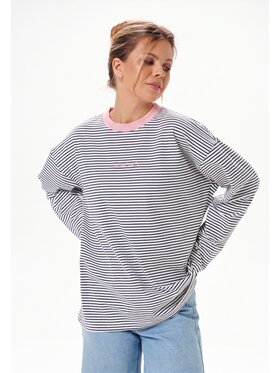 Mirons Mirons Longsleeve Print Granatowy Regular Fit