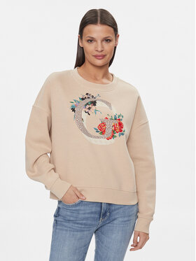 Guess Guess Pulóver W4RQ11 K9Z21 Bézs Regular Fit