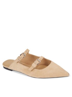 Tommy Hilfiger Natikače Th Pointe Suede Mule FW0FW07697 Kaki