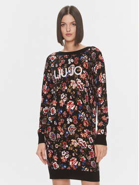Liu Jo Liu Jo Strickkleid 5F3033 MA49I Schwarz Regular Fit
