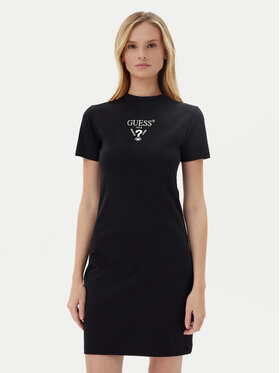 Guess Guess Každodenné šaty V4YK02 KCDH1 Čierna Regular Fit