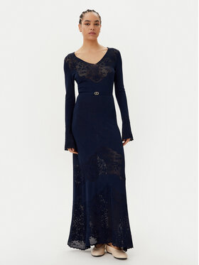 TWINSET TWINSET Strickkleid 251TP3240 Dunkelblau Slim Fit