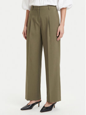 BOSS BOSS Auduma bikses Tiana17 50564491 Zaļš Relaxed Fit