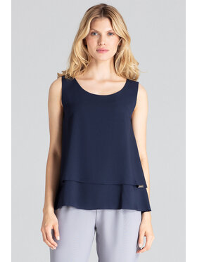 FIGL FIGL Blúzka M679 Tmavomodrá Regular Fit