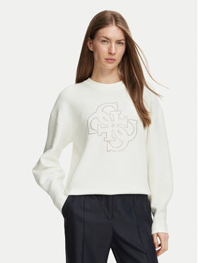 Guess Guess Sweter W6BR52 Z1453 Kremowy Regular Fit