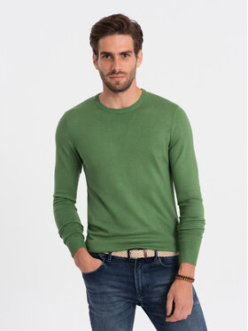 Ombre Ombre Svetr OM-SWBS-0106 Zelená Regular Fit