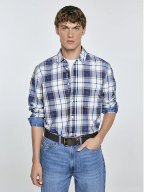 BIG STAR BIG STAR Koszula MEROWI_401_140 Niebieski Basic Fit