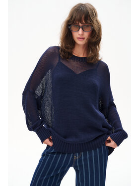 blue shadow blue shadow Sweter Fidżi Granatowy Regular Fit