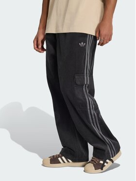 adidas adidas Spodnie materiałowe 169004 Czarny Loose Fit