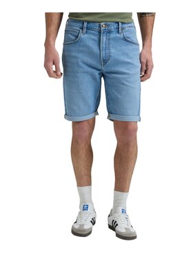 Lee Lee Szorty jeansowe 5 Pocket Short Niebieski Slim Fit