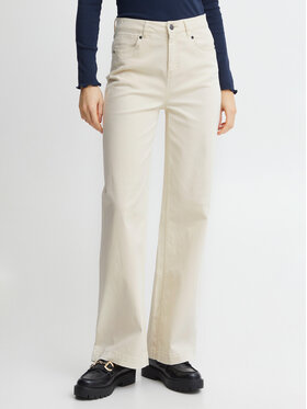 Fransa Fransa Jeansy 20611759 Écru Relaxed Fit