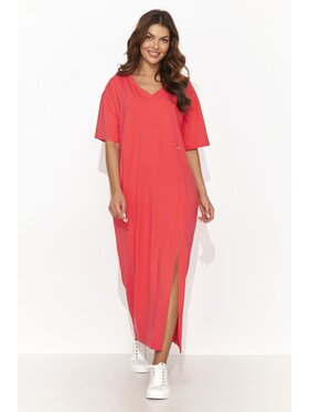 Numinou Numinou Sukienka codzienna NU466 Koralowy Comfortable Fit